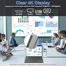 Load image into Gallery viewer, Surface Pro 8 Adapter, Surface Pro 8 Docking Station with 4K HDMI+USB-C Thunderbolt 4 (Display+Data+PD 100W)+USB 3.0/2.0+TF Card Slot, Triple Display USB C Hub for Surface Pro 8

