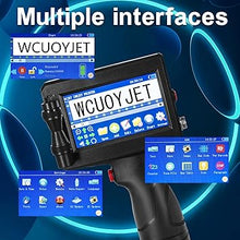 Load image into Gallery viewer, H760 Handheld Inkjet Printer, Printing Height 0.08-0.5 Inch Portable Handheld Printer with 42ml Quick-Drying Ink Cartridge 4.3Inch Touch Screen for Text/QRCode/Batch Number/Image/Date/Label/Barcode
