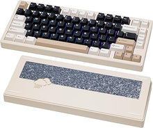 Load image into Gallery viewer, WOBKEY Rainy 75 CNC Aluminum HMX/JWK/Cocoa Switches Triple-Mode Connectivity Mechanical Keyboard with Superior Acoustics, RGB/FR4/Silver SUS304/7000mAh/Cocoa Switch (Pro - White)
