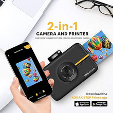 Load image into Gallery viewer, Kodak Step Touch | 13MP Digital Camera &amp; Instant Printer with 3.5 LCD Touchscreen Display, 1080p HD Video - Editing Suite, Bluetooth &amp; Zink Zero Ink Technology | Black
