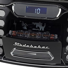 Load image into Gallery viewer, Studebaker Retro Edge Big Sound Bluetooth Boombox with CD/Cassette Player-Recorder/AM-FM Stereo Radio (Black/SB2150B)
