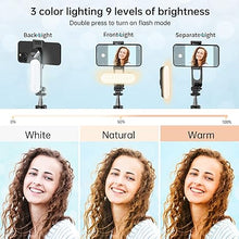 Load image into Gallery viewer, Stable Selfie Stick Tripod with Fill Light, 44 Inch Extendable Selfie Stick with Wireless Remote and Tripod Stand 360 Rotation for iPhone 15/14/13/12/11 Pro/XS Max/XS/XR/X/8/7, Samsung and Smartphone
