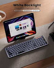 Load image into Gallery viewer, ProtoArc Backlit Foldable Keyboard, XK01 Plus Folding Portable Bluetooth Keyboard for Travel, True Full Size External Wireless Keyboard with Backlight for iPad Tablet Smartphone Laptop PC
