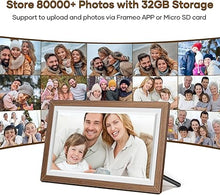 Load image into Gallery viewer, WiFi Digital Picture Frame 10.1 Inch Smart Digital Photo Frame with IPS Touch Screen HD Display, 16GB Storage Easy Setup to Share Photos or Videos Anywhere via Free Frameo APP, Auto-Rotate (15.6 Inch)
