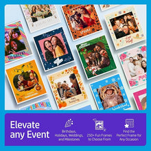 Load image into Gallery viewer, HP Sprocket Photo Booth Machine Instant Color Photo Printer - 10.1&quot; Touchscreen, LED Ring Light - Customize w/250+ Fun Frames, Prints on 3x4 Zink Paper or Share via QR Code, Mobile Notify App -Pink
