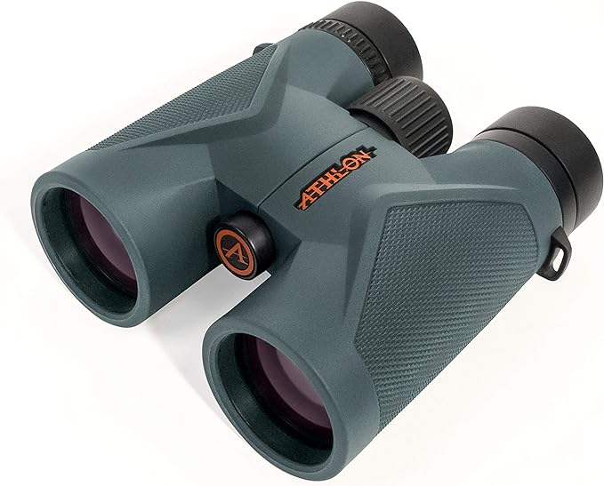 Athlon Optics 8x42 Midas UHD Gray Binoculars with ED Glass for Adults and Kids, High-Powered Binoculars for Hunting, Birdwatching, and More