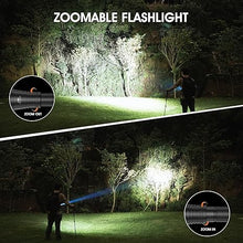 Load image into Gallery viewer, WUBEN L60 Rechargeable LED Flashlight, 1200 High Lumens Tactical Flashlight with 5 Modes, IP68 Waterproof Zoomable Flashlight for Home Outdoor Rescue Camping
