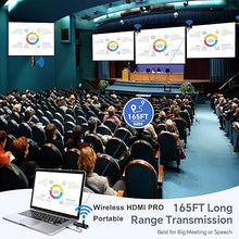 Load image into Gallery viewer, Wireless HDMI PRO- Transmitter and Two Receiver, Portable Multi-TVs Extender Kit, Plug and Play, Heat-Control, 5.8G/2.4G @60Hz 165FT/50M, Wirelessly Stream Video from Laptop to Multiple HDTVs/Monitors
