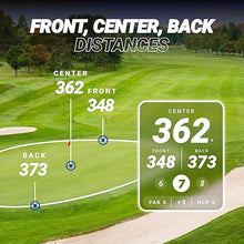 Load image into Gallery viewer, Blue Tees Golf Player+ GPS Speaker with Touch Screen Display, 10+ Hours Battery, 40,000+ Courses, Visual + Audible Distance, Hazard Distance - IPX7 Waterproof (Navy)
