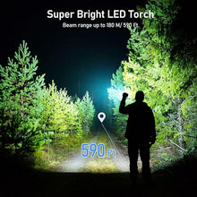 Load image into Gallery viewer, Blukar Flashlight Rechargeable, 2000L High Lumens Tactical Flashlight, Super Bright Small LED Flash Light- Zoomable, Adjustable Brightness, Long Lasting for Camping, Outdoors and Home Emergency
