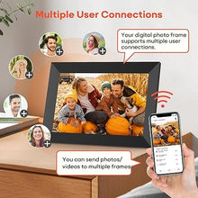 Load image into Gallery viewer, Frameo 10.1 Inch WiFi Digital Picture Frame with 32GB Memory, 1280 x 800 IPS Touch Screen Smart Electronic Photo Frame, Wall Mountable, Auto-Rotate, Share Photos/Videos Via Frameo App from Anywhere
