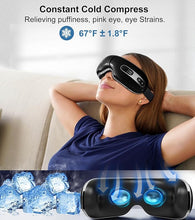 Load image into Gallery viewer, Eye Massager with Heat and Cooling for Migraines, Dry Eyes, and Eyestrain - Heated Eye Massager Mask Massage Pressure Points for Relaxation - Christmas Gifts (Black)
