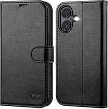 Load image into Gallery viewer, OCASE Compatible with iPhone 16 Plus Wallet Case, PU Leather Flip Folio Case with Card Holders RFID Blocking Kickstand [Shockproof TPU Inner Shell] Phone Cover 6.7 Inch 2024, Black
