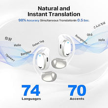 Load image into Gallery viewer, Language Translator Earbuds: 3in1 Translator Earphones 144 Languages &amp; Accents &amp; 8 Offline Translation Packs HD Sound Quality Long Battery Life, Ideal for Travel &amp; Business, Milky White
