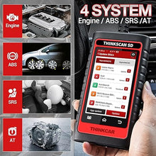 Load image into Gallery viewer, THINKCAR SD4 OBD2 Diagnostic Scanner Engine TCM ABS SRS Code Reader with 28 Reset (3 F-Ree Optional) Automotive Scan Tool with Oil Reset TPMS SAS Reset Auto VIN Car Tools WiFi F-Ree Lifetime Update
