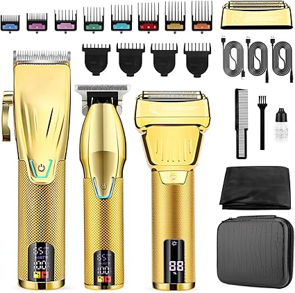 Hair Clippers for Men Professional, Cordless Beard Trimmer, 3 in 1 Clippers and Trimmers and Electric Razor Shaver Set with Bag, Mens Hair Clippers for Hair Cutting, Family, Barber