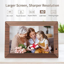 Load image into Gallery viewer, 10.1 WiFi Digital Picture Frame, IPS Touch Screen Smart Cloud Digital Photo Frame with 64GB Storage, Wall Mountable, Auto-Rotate, Motion Sensor, Share Photos via Biuframe App
