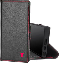 Load image into Gallery viewer, TORRO Case Compatible with Samsung Galaxy S23 Ultra 5G – Premium Leather Wallet Case with Kickstand and Card Slots (Black)
