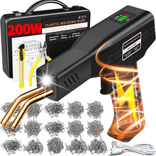 Load image into Gallery viewer, 200W Cordless Plastic Welder, Plastic Weld Kit with 1050Pcs 6 Tpyes Hot Staples,Plastic Welder Tool 5000mAh Rechargeable Battery, Plastic Welder Repair Kit for Bumper Repair Plastic Repair Kit(Black)
