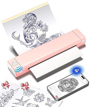 Load image into Gallery viewer, Phomemo M08F Bluetooth Tattoo Stencil Printer, Thermal Tattoo Printer with 10pcs Tattoo Transfer Paper, Tattoo Transfer Machine for Tattoo Artists &amp; Beginners, Compatible with Phone, Tablet &amp; PC
