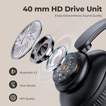 Load image into Gallery viewer, V8 Wireless Bluetooth Headphones Over Ear, 80 Hours Playtime Wireless Headphones with Deep Bass,Lightweight Foldable Headphones Built-in Mic,HiFi Stereo Sound for Travel Work Laptop PC Cellphone
