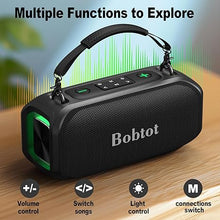 Load image into Gallery viewer, Small Portable Karaoke Machine for Adults with Wireless Microphone, 40W Peak Portable Bluetooth Speaker with Microphone and Lights, Punchy Bass, Four Magic Sound Effects, Home Speaker Mic Set
