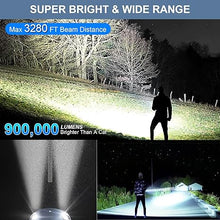 Load image into Gallery viewer, Flashlights High Lumens LED Rechargeable, 900,000 Lumen Brightest Flash Light, High Power USB Flashlight, Waterproof Handheld LED Flashlight for Camping Hiking
