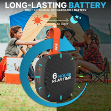 Load image into Gallery viewer, Pyle Portable Wireless Bluetooth Speaker, IPX7 Waterproof, TF Card Support, FM Radio, 3.5mm Audio Input, Built-in Mic, Vigorous Bass, Ideal for Office, Home, Outdoor Use
