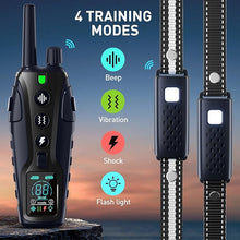 Load image into Gallery viewer, Dog Shock Collar 2 Dogs(15-150lbs) with Flashing Light for Night Walks,4000FT Dog Training Collar Adjustable Pitch Beep(1-8), Vibration(1-16), Safe Shock(1-99), and Keypad Lock, Shock Collar for Dogs
