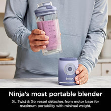 Load image into Gallery viewer, Ninja Blast Max, Portable Blender + Twist &amp; Go, Personal Blender, Ninja Blender, Smoothie, Blend, Ice Crush, 3 Programs, Cordless, 22 oz removable Vessel, Dishwasher Safe, Leakproof, Lavender, BC251LD
