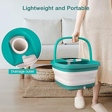 Load image into Gallery viewer, HOSPAN Collapsible Foot Spa with Heat, Bubble, Red Light, and Temperature Control, Foot Bath Massager with 8 Shiatsu Massage Rollers, Pedicure Foot Spa for Relaxation - FS01A
