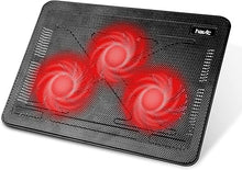 Load image into Gallery viewer, Havit HV-F2056 15.6-17 Inch Laptop Cooler Cooling Pad - Slim Portable USB Powered (3 Fans) (Black+Red)
