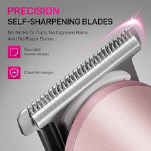 Load image into Gallery viewer, PRITECH Bikini Trimmer for Women, Waterproof Pubic Hair Trimmer Women for Wet &amp; Dry Use, Electric Shaver for Women, Women Electric Razor with Standing Recharge Dock
