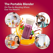 Load image into Gallery viewer, Asani Portable Blender for Shakes and Smoothies, USB Rechargeable Personal Blender, Mini Blender with 17.6oz Capacity, Strong Stainless-Steel Blades, &amp; Powerful Motor, For Travel, Camping, Gym (Milk)
