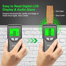 Load image into Gallery viewer, Stud Finder Wall Scanner - 5 in 1 Stud Detector with Smart Microprocessor chip HD LCD Display, Stud Sensor Beam Finders for the Center and Edge of Wood AC Wire Metal Studs Joist Pipe
