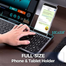 Load image into Gallery viewer, Wireless Keyboard,Multi-Device 2.4G/Bluetooth Keyboard Ultra-Slim Full Size Computer Keyboard With Numeric Pad,iPad Keyboard With Tablet Holder,Quiet USB Keyboard for iPad,iPhone,Laptop,PC,Mac
