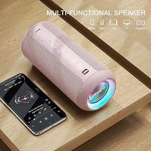 Load image into Gallery viewer, Ortizan Portable Bluetooth Speakers, IPX7 Waterproof Wireless Speaker with 24W Loud Stereo Sound, Deep Bass, Bluetooth 5.3, RGB Lights, Dual Pairing, 30H Playtime for Home, Outdoor, Party
