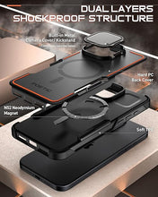 Load image into Gallery viewer, Poetic Neon Case Compatible with iPhone 16 Pro, [Built-in Camera Cover Kickstand] [Compatible with MagSafe] Dual Layer Slim Shockproof Protective Cover Black
