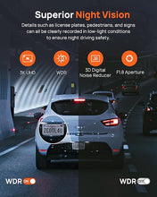 Load image into Gallery viewer, 70mai 3K Front Dash Cam A500S, 1944P UHD with Sony IMX335, Built-in WiFi GPS Smart Dash Camera for Cars, Optional Rear Dash Cam, ADAS, 2&#39;&#39; IPS LCD Screen, 140° Wide Angle, WDR, Night Vision
