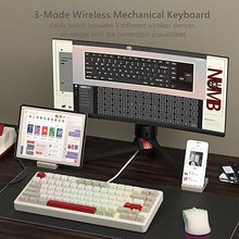 Load image into Gallery viewer, Womier SK75 75% Keyboard with Full Aluminum Wireless Mechanical Gaming Keyboard, VIA Custom Keyboard, Pre-lubed POM Switches RGB Creamy Gaming Keyboard, 3-Modes Gasket Hot Swappable Keyboard, White-1
