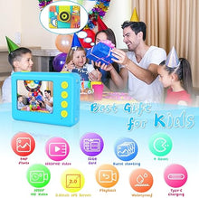 Load image into Gallery viewer, Kids Digital Camera,Kids Underwater Camera,20MP 1080P Waterproof Kids Selfie Camera with 32G SD Card,Children Action Sports Camera for Outdoor Helmet,3-12 Years Old Girl Boy Birthday Gifts Camera Toys
