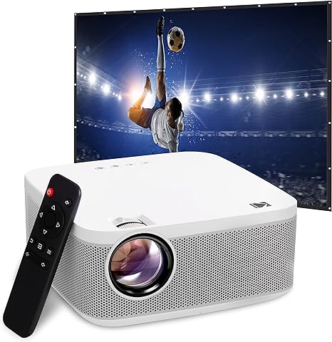 KODAK FLIK X10 Full HD Multimedia Projector Kit | 1080p Mini Compact Portable Home Theater System Bundle with 100” Projection Screen, Remote Control, Tripod Stand, HDMI Cable, Hooks & Carry Case