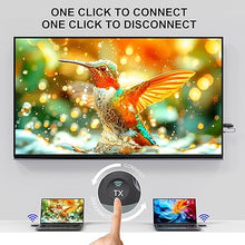 Load image into Gallery viewer, Wireless HDMI Transmitter and Receiver,Plug and Play,Portable 2.4G/5G Wireless HDMI Extender Kit Image Audio Video Streaming to HDTV/Projector/Monitor from Laptop,PC,Camera,Cable Box
