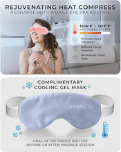 Load image into Gallery viewer, Premium Eye Massager with Heat &amp; Cooling Gel Mask - Heated Eye Massager for Migraine w Bluetooth &amp; White Noise - Massaging Eye Mask for Tension &amp; Stress Relief - Christmas Birthday Gift
