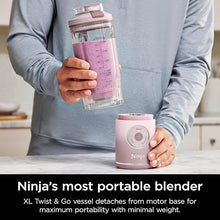 Load image into Gallery viewer, Ninja Blast Max, Portable Blender + Twist &amp; Go, Personal Blender, Ninja Blender, Smoothie, Blend, Ice Crush, 3 Programs, Cordless, 22 oz removable Vessel, Dishwasher Safe, Leakproof, Pink, BC251PK
