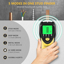 Load image into Gallery viewer, Stud Finder Wall Scanner, 5 in 1 Electronic Stud Detector with LCD Display and Audio Alarm, Stud Sensor Beam Finders for The Center and Edge of Wood AC Wire Metal Studs Joist Pipe
