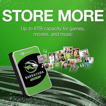 Load image into Gallery viewer, Seagate BarraCuda Internal Hard Drive 8TB SATA 6Gb/s 256MB Cache 3.5-Inch (ST8000DM004),Mechanical Hard Disk
