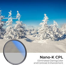 Load image into Gallery viewer, K&amp;F Concept 52mm Circular Polarizer Filter Ultra-Slim 18 Multi-Coated Optical Glass Circular Polarizing Filter for Camera Lenses with Cleaning Cloth (K Series)

