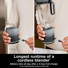 Load image into Gallery viewer, Ninja Blast Max, Portable Blender + Twist &amp; Go, Personal Blender, Ninja Blender, Smoothie, Blend, Ice Crush, 3 Programs, Cordless, 22 oz removable Vessel, Dishwasher Safe, Leakproof, Grey, BC251GY
