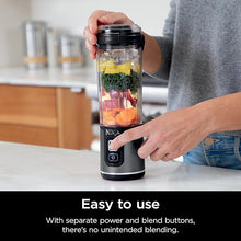 Load image into Gallery viewer, Ninja BC151BK Blast Portable Blender, Cordless, 18oz. Vessel, Personal Blender-for Shakes &amp; Smoothies, BPA Free, Leakproof-Lid &amp; Sip Spout, USB-C Rechargeable, Dishwasher Safe Parts, Black
